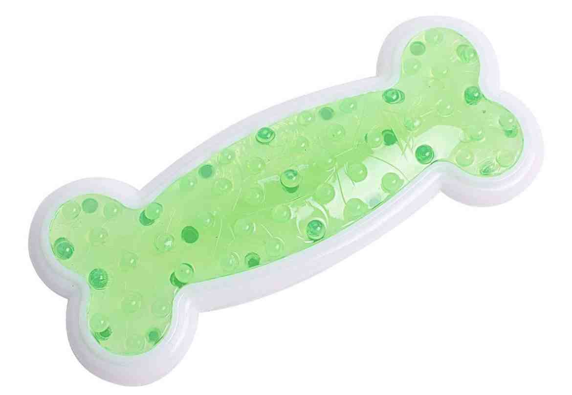 JUP99450A Juguete Hueso Semi Rígido Plano VERDE 