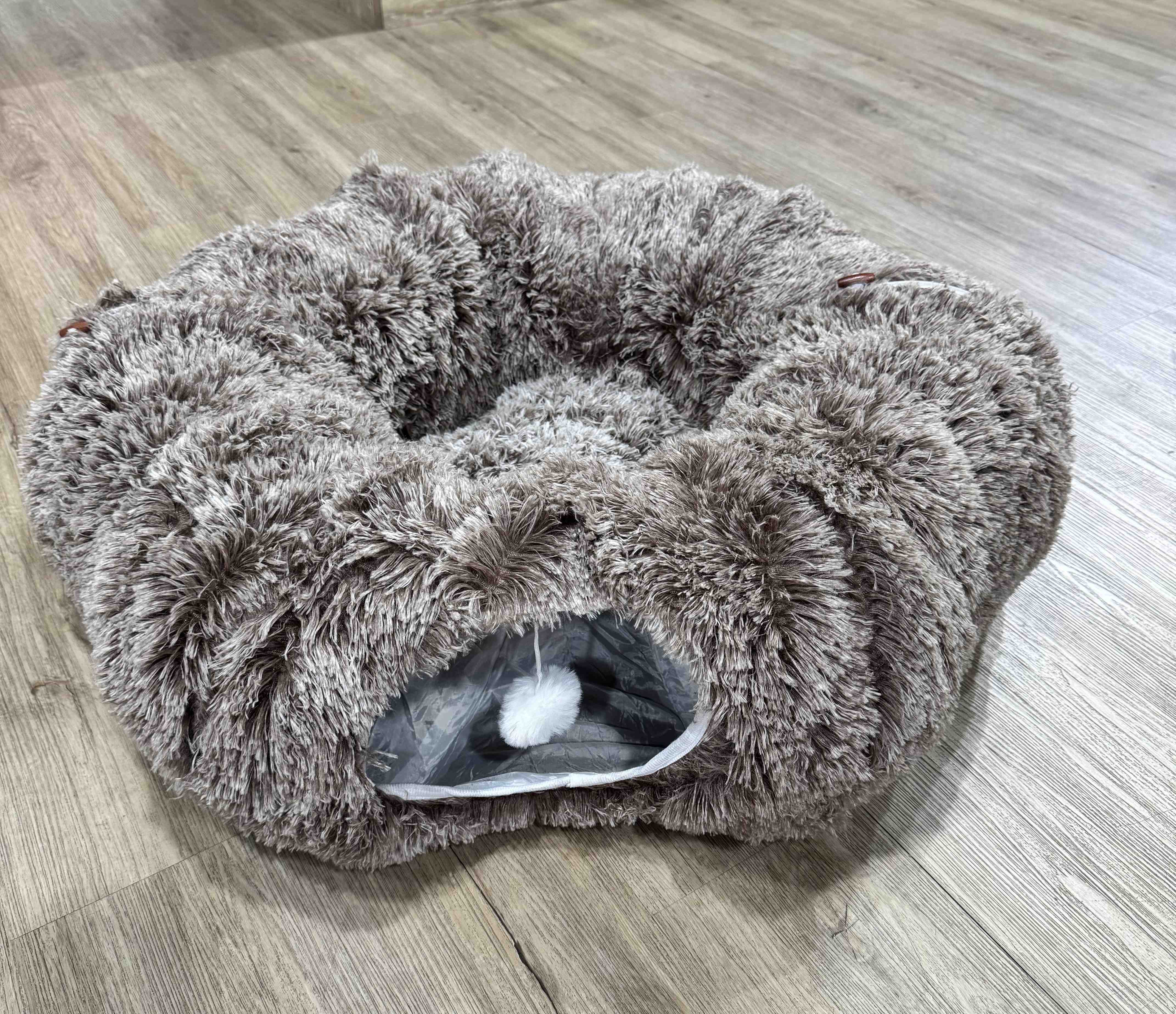 CUCHA TUNEL TERCIOPELO BEIGE