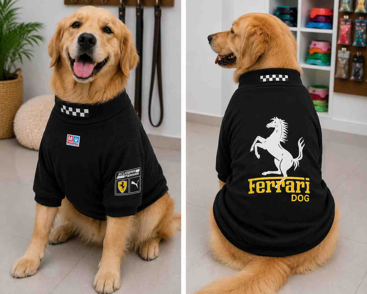 BUZO POLERA FERRARI NEGRA TALLE MAXI LOMO 63 PECHO 85 CM )