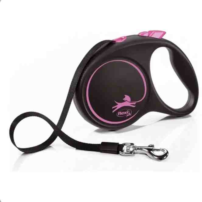 Correa Flexi BLACK DESIGN, cinta, M: 5m, rosa, 25 