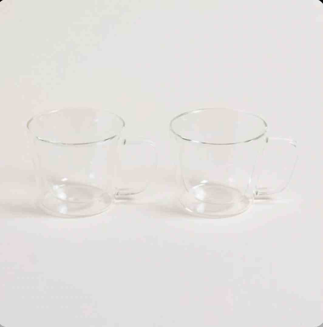 SET X 2 MUG DOBLE VIDRIO JARRA CAFE VASSA 380ML