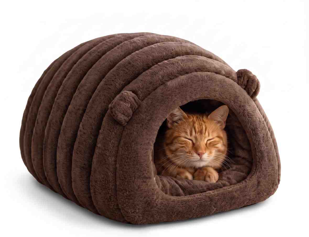 CAMA CUCHA ORUGA MARRON 40X35CM BEEPAW