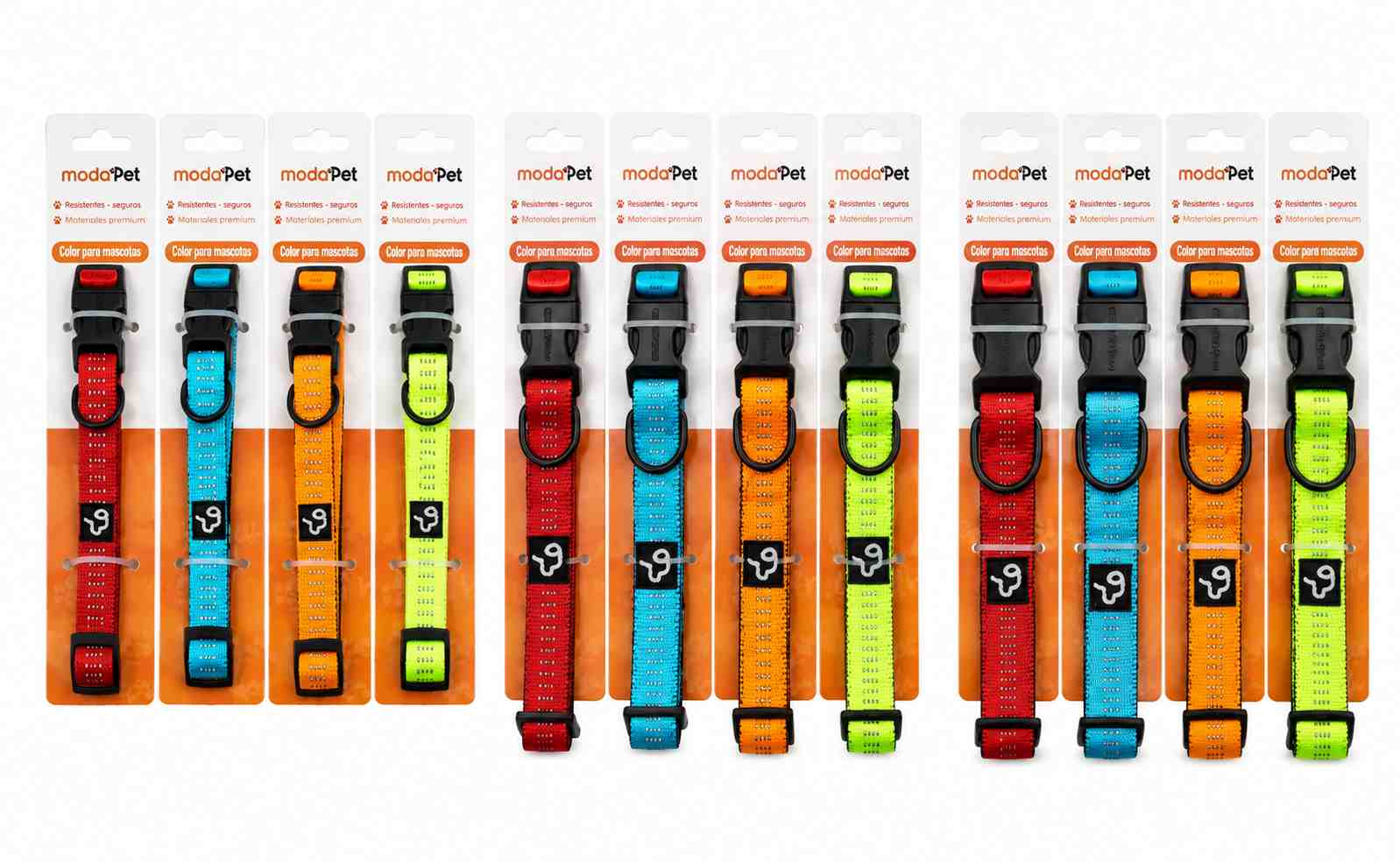 MODA PET 15067-60 COLLAR LISO  TALLE L 2,5 CM ANCHO  (CONSULTAR COLORES)