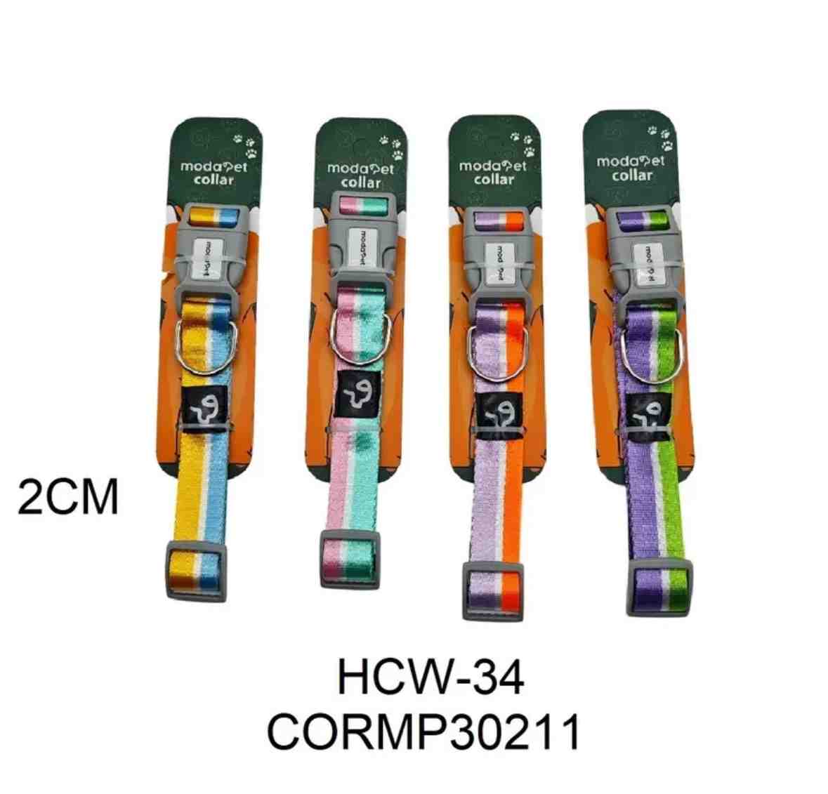 MODAPET HCW-34 COLLAR RAYADO TALLE M 2CM CONSULTAR COLORES