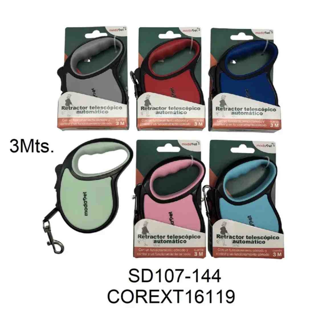 MODAPET CORREA EXTENSIBLE 3M CUERDA SD107