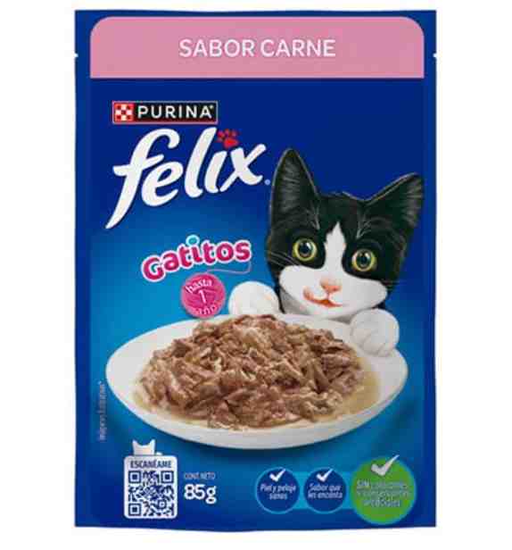 POUCH FELIX GATITO CARNE 
