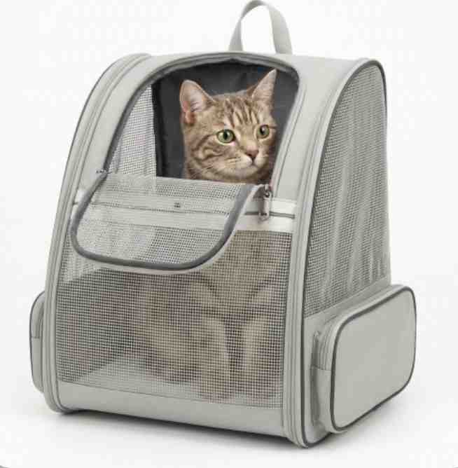 BEEPAW MOCHILA GRIS CON RED 32X28X41CM
