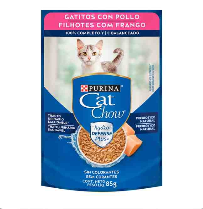 POUCH CAT CHOW GATITOS POLLO 