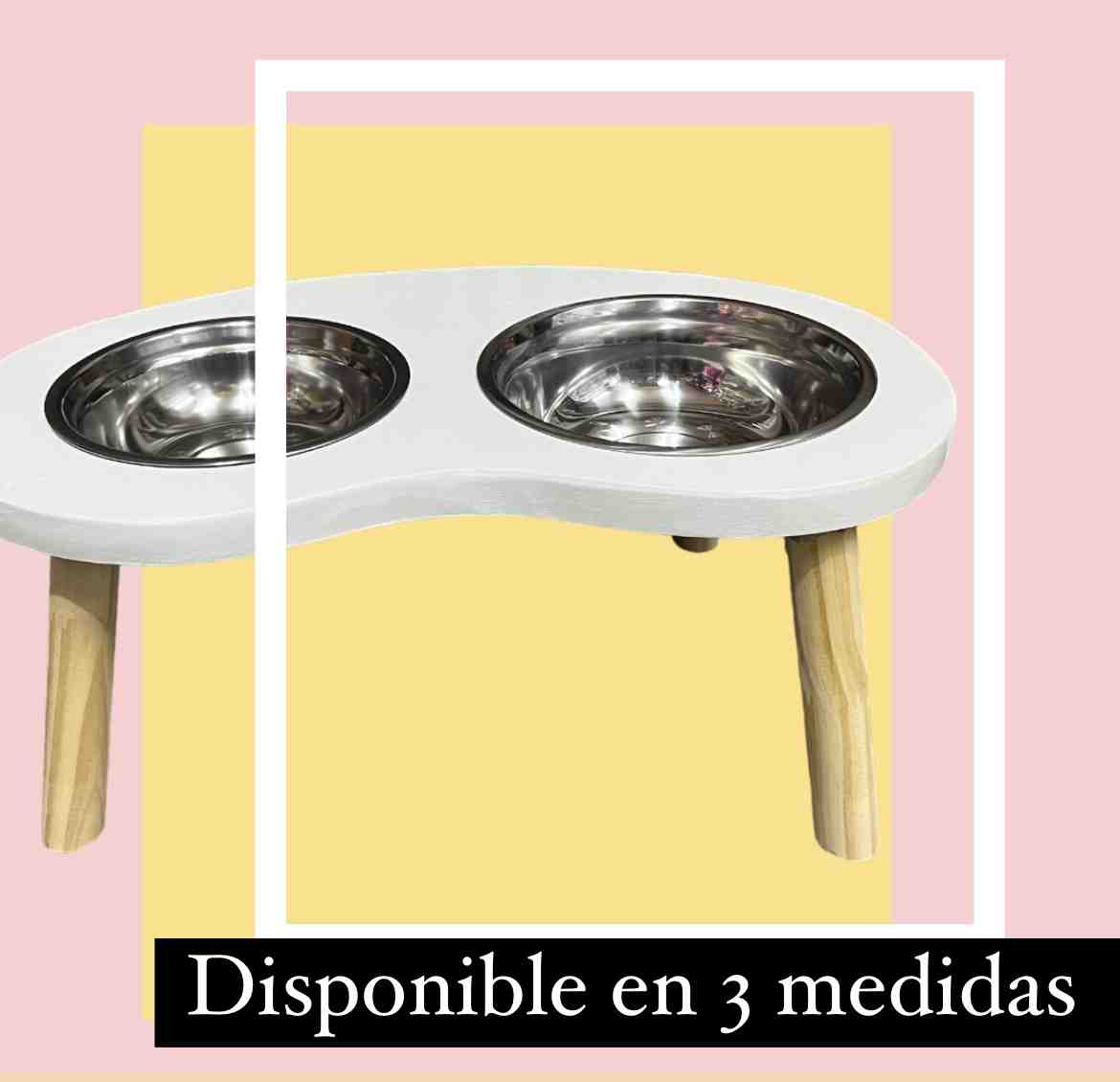 COMEDERO NORDICO ELEVADO DOBLE BLANCO S 