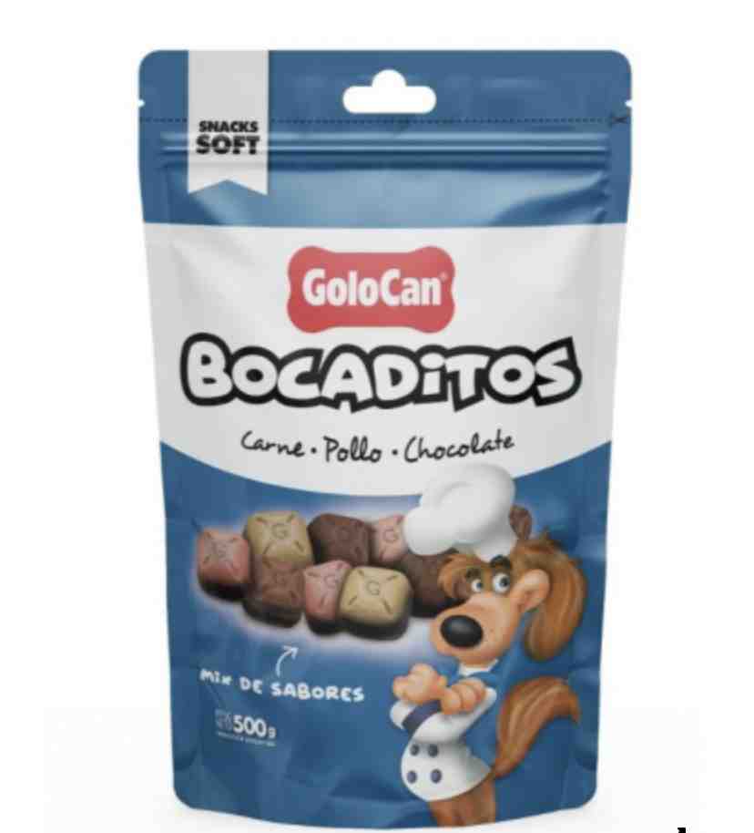 GOLOCAN X 500g (CARNE, POLLO, CHOCOLATE)
