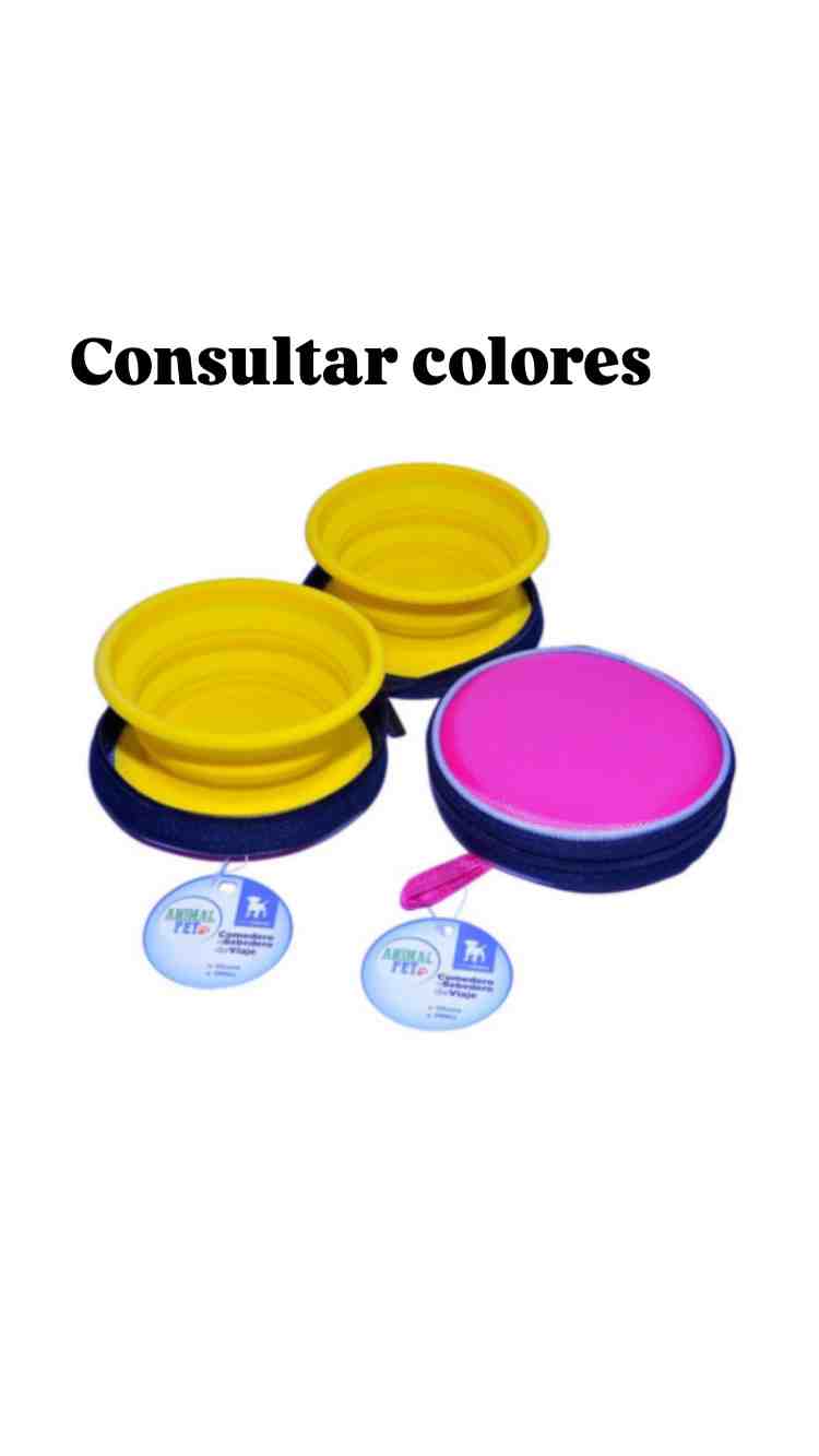 SLS00012 COMEDERO/BEBEDERO L DOBLE PLEGABLE ANIMAL PET 