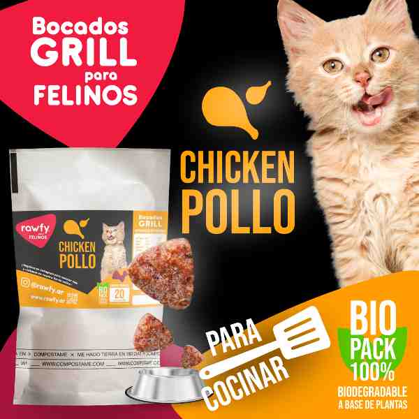 VIANDA GATO RAWFY GRILL X 20 UNIDADES POLLO