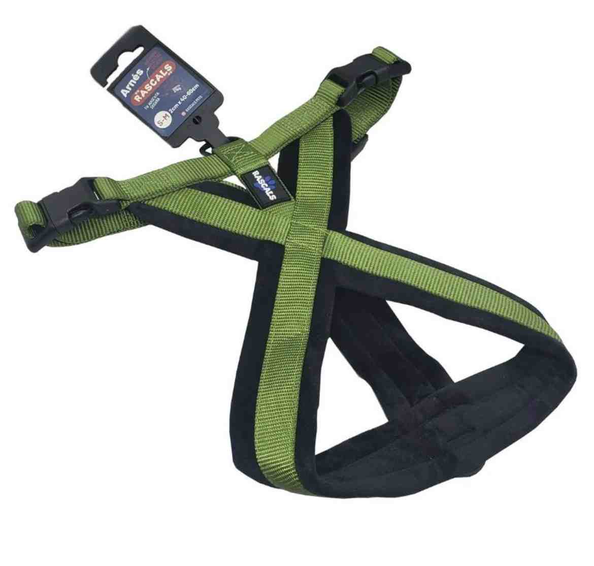 PRE112-S/M Arnes acolchonado verde S/M 