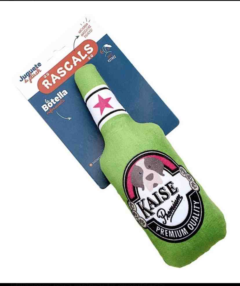 PLU106541 BOTELLA VERDE juguete de plush con chif
