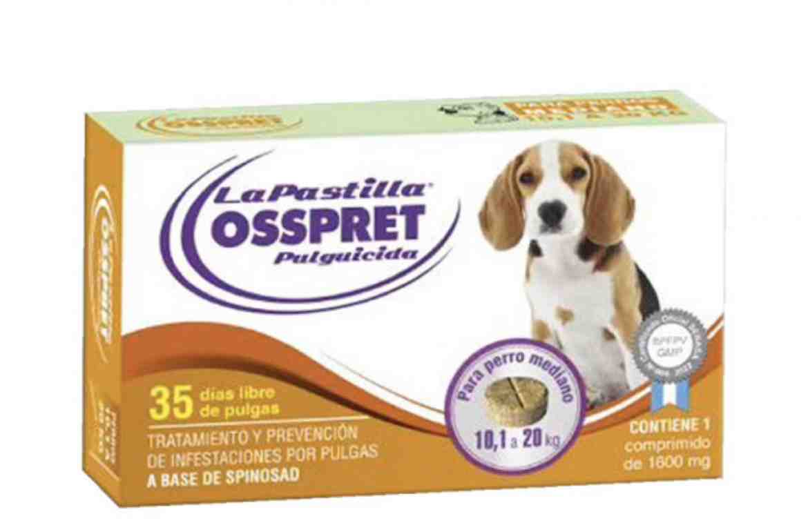 COMPRIMIDO OSSPRET DE 10.1 A 20 KG PULGAS