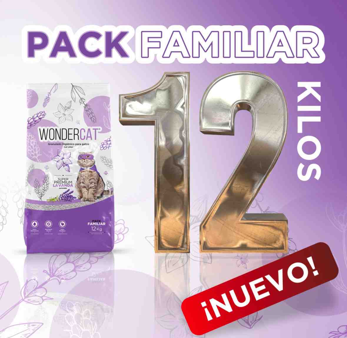 WONDERCAT  PREMIUM LAVANDA X 12KG