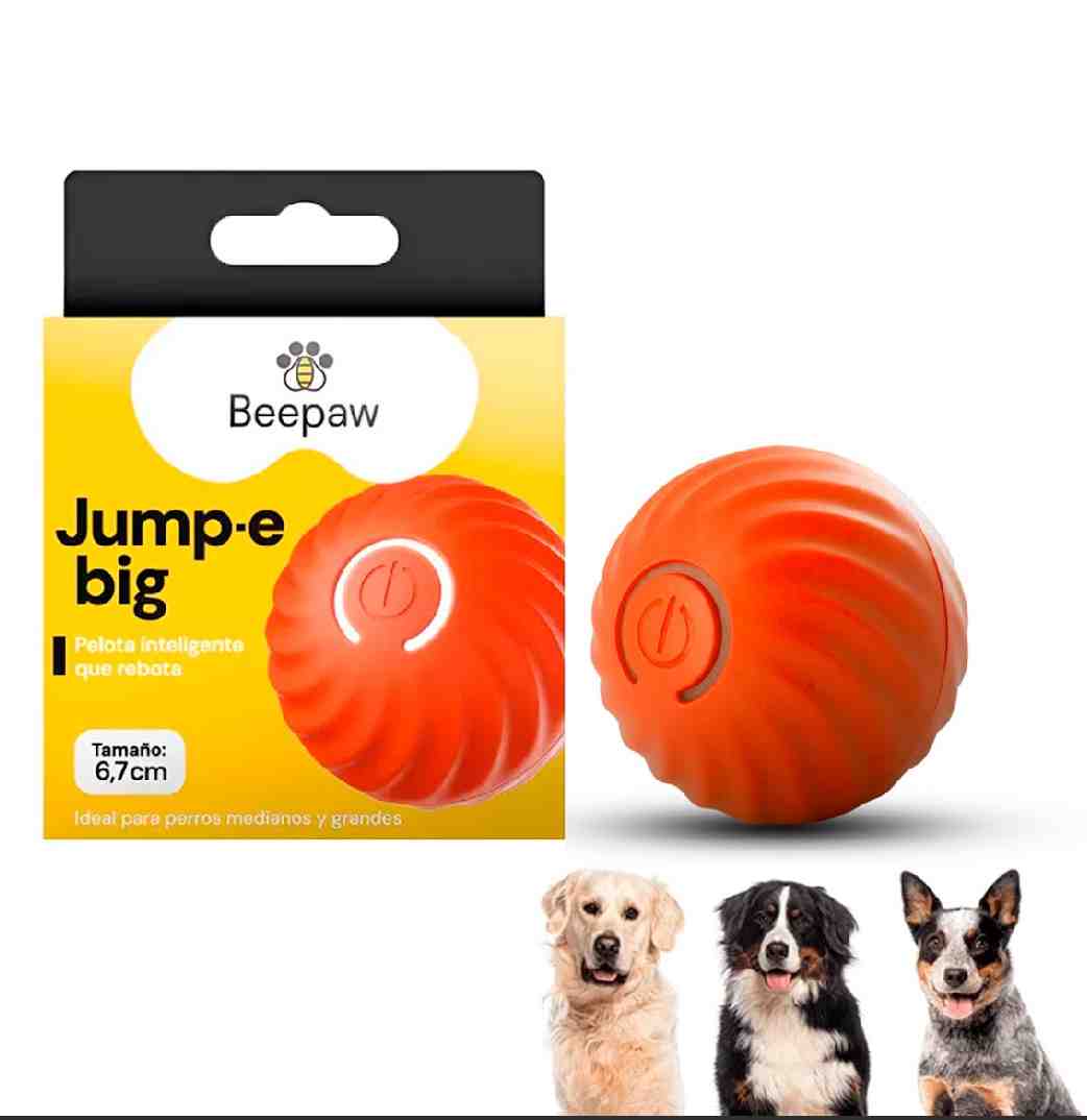 PELOTA INTERACTIVA PARA PERROS JUMP-E BIG ROJA