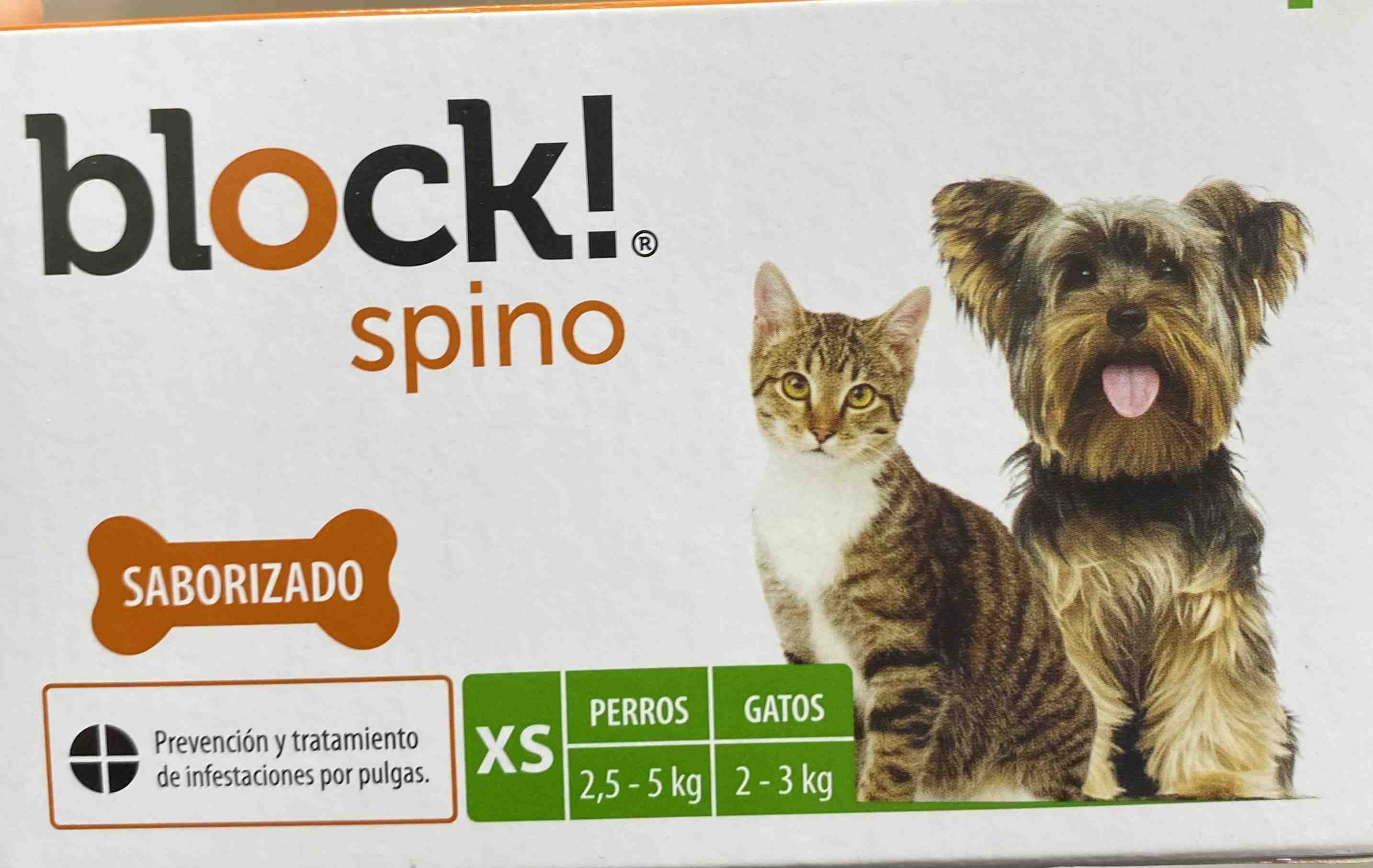 COMPRIMIDO BLOCK SPINO GATOS 2-3KG PERROS 2,5 A 5KG