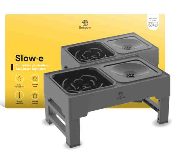 COMEDERO BEBEDERO DOBLE .BEBEDERO ANTIVUELCO Y COMELENTO,REGULABLE