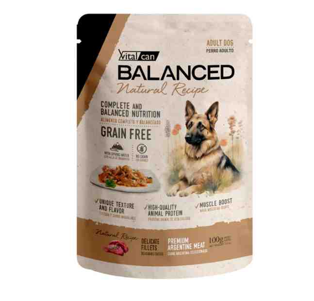 POUCH BALANCED CARNE PERRO ADULTO 100G