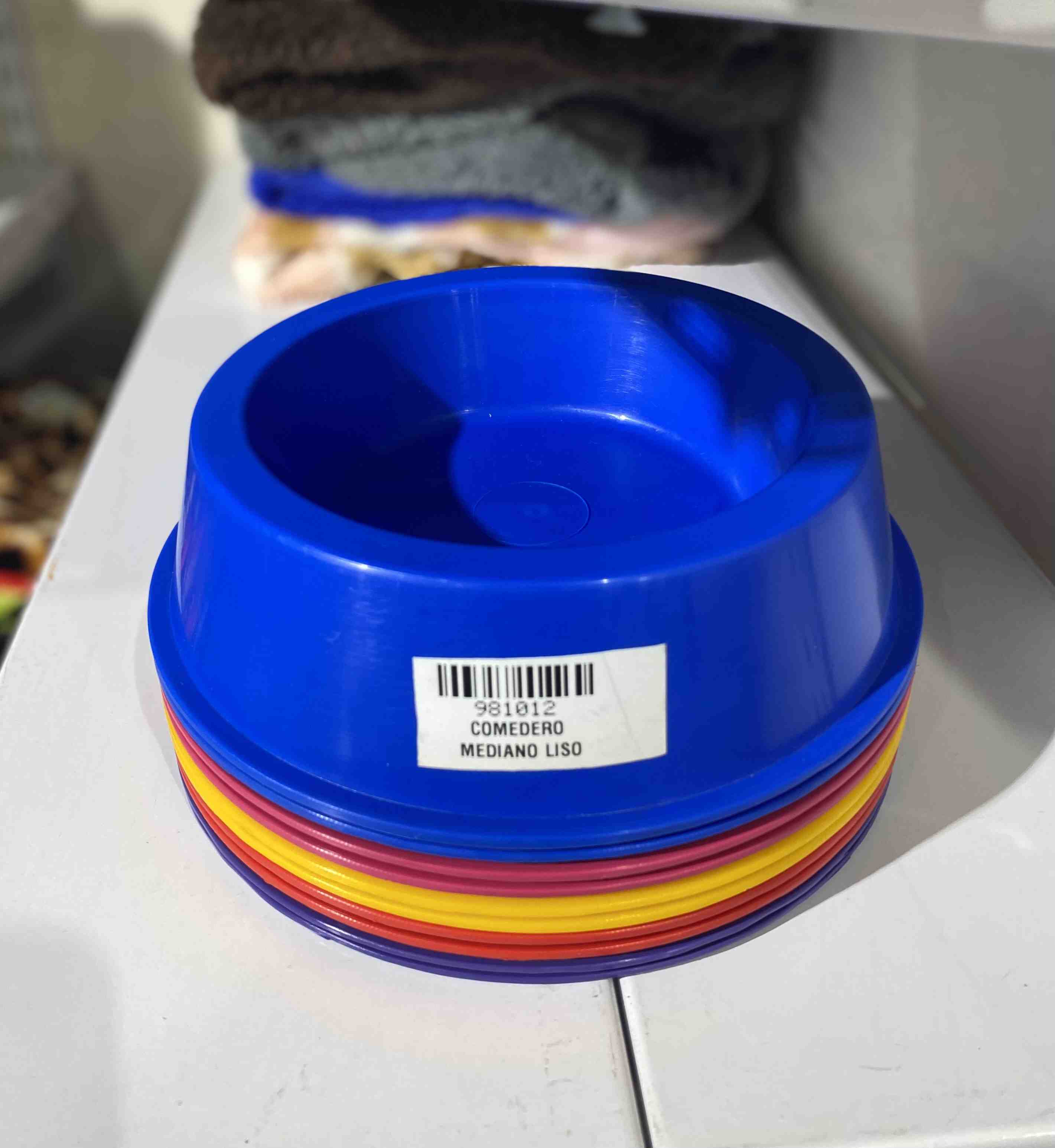 COMEDERO MEDIANO PLASTICO LISO(CONSULTAR COLORES