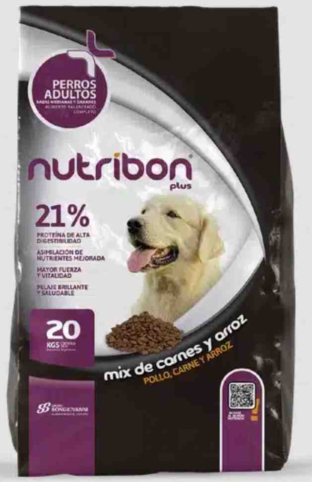 NUTRIBON PERROS ADULTOS CARNE,POLLO Y ARROZ X 20 KG