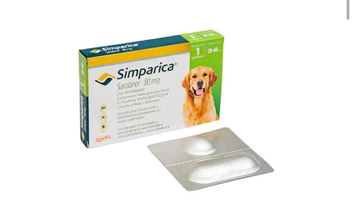 COMPRIMIDO SIMPARICA 20 A 40KG PUL/GARRA